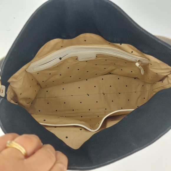 kate spade Black Canvas and White Leather Shoulder Bag - Picture 9 of 11